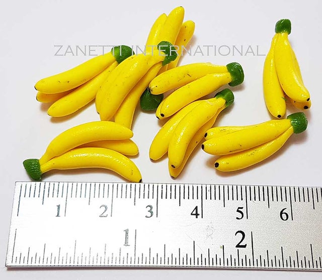 5 Bunches Of Bananas Handmade Fruits Miniatures Dollhouse